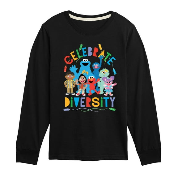 Sesame Street - Celebrate Diversity Crayons - Toddler and Youth Long Sleeve T-Shirt