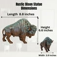 thumbnail image 3 of Bronze Colored Finish Bison Statue Buffalo American Icon Resin Sculpture, 3 of 7