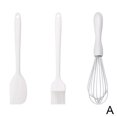 thumbnail image 3 of 3pcs Baking Tools Equipment Sets Egg Beater Whisk Scraper Spatula Oil Brush Hand Mixer, 3 of 3