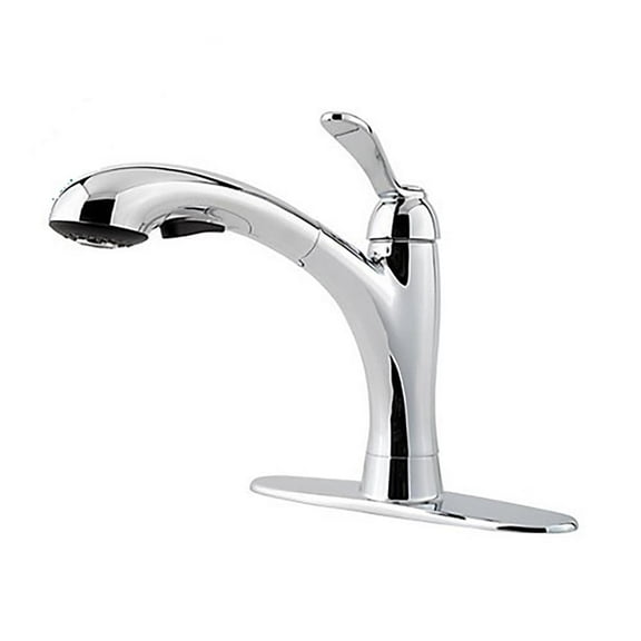 Pfister LF-534-7CMC Clairmont 1-Handle Pull-Out Kitchen Faucet, Polished Chrome