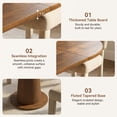 thumbnail image 3 of Keenstone Round Dining Table 43"-59" Extendable, for 4 to 6, with Storage Space, Kitchen Dinner Room Table for Dining Room and Small Space Walnut, 3 of 11