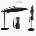 thumbnail image 6 of Autlaycil 10 ft Cantilever Offset Outdoor Patio Umbrella with Base Stand Rotate and Tilt - Black, 6 of 7