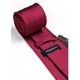 thumbnail image 7 of HISDERN Mens Solid Color Ties Formal Satin Necktie and Pocket Square Set Classic Tie & Handkerchie, 7 of 7