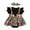 j17-Brown, variant on LIIPEE Leopard Print Baby Bodysuits For Girls Short Sleeve Crew Neck Ruffle Onesies With Headband Kids Cute Everyday Crawling Clothing,12-18 Months