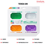 TENGA Uni Disposable All Gender Masturbator/Stroker/ Clit Stimulation Set