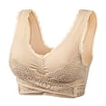 thumbnail image 1 of Sujetador deportivo push up de mujer con parte delantera ajustable y escote en V, 1 of 6