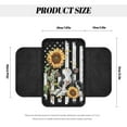 thumbnail image 7 of Yuyamidu Cow Center Console Cover for Car Truck SUV Sunflower Auto Armrest Seat Box Cover Accessories American Flag Car Arm Rest Cover Universal Car Center Console Cushion Pad, 7 of 7