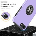 thumbnail image 6 of for iPhone 7 / 8 / SE 2020 / SE 2022 Case, 360° Rotatable Ring Holder Kickstand Dual Layer Military-Grade Drop Tested Protection Support Car Holder Mount Magnetic Absorbing Bumper Case, Purple, 6 of 7