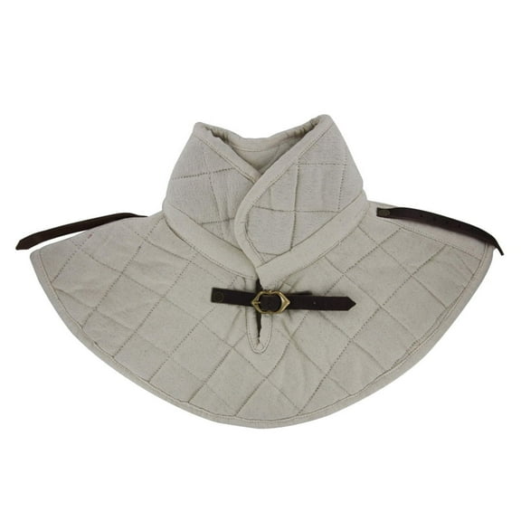 Armory Replicas Cotton Armor Padding Collar – Black & White Padded Neck Protection for LARP, Cosplay & Reenactment