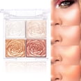 thumbnail image 2 of Professional Face Highlighter Makeup Facial Powder Waterproof Pigment Powder Palette, 2 of 5