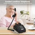 thumbnail image 2 of Corded Landline Telephone with Adjustable Volume & Ringtone, Clear Sound Vintage Phone, Old Fashioned Desk Senior Telephone Decor for Home Office Hotel, 2 of 7
