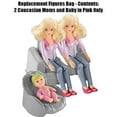 thumbnail image 2 of Replacement Parts for Loving Family Dollhouse - BFR48 ~ Replacement Doll Family Figures ~ 2 Caucasian Moms and Baby in Pink, 2 of 5