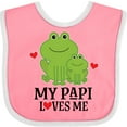 thumbnail image 3 of Inktastic My Papi Loves Me Grandson Frog Boys Baby Bib, 3 of 4