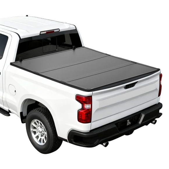 VEVOR Hard Tri-Fold Truck Bed Tonneau Cover, Compatible with 2007-2025 Chevy Silverado/GMC Sierra 1500 5.8 ft (69.3 in) Short Box (No CarbonPro Bed)