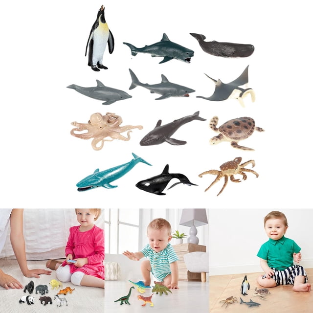 Paquete de 12 animales realistas perfecl juguetes educativos para niños