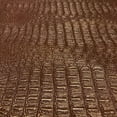 thumbnail image 5 of Gator Faux Leather, Soft Textured Crocodile Vinyl Fabric, Alligator Skin Embossed Upholstery And DIY Craft Pleather Sheets – Cut Continuously By The Yard (Copper Metallic), 5 of 8