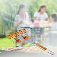 thumbnail image 4 of Dioche Barbecue Mesh, BBQ Mesh Folded Handle For Outdoor Camping For Picnic, 4 of 8