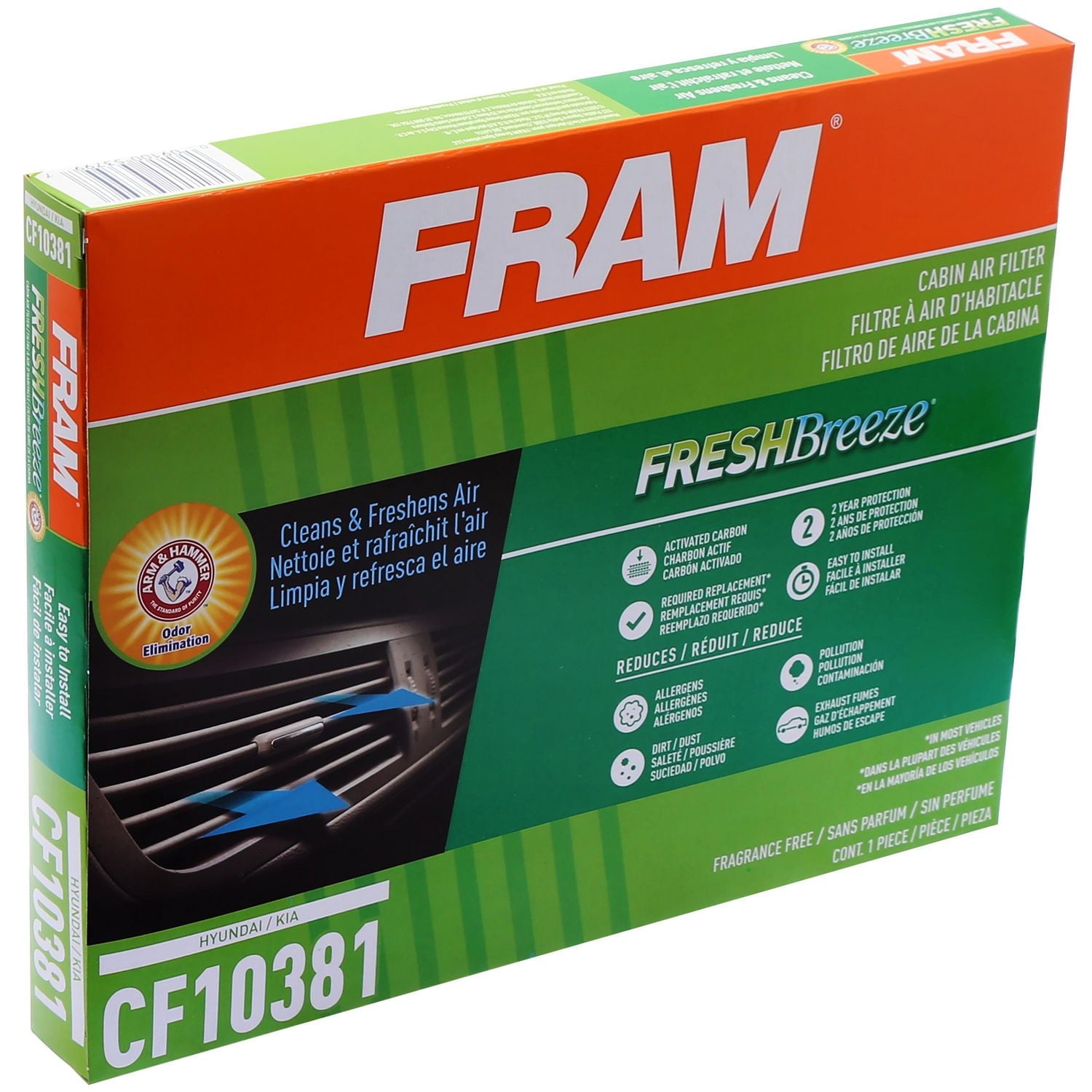 Filtre à air d’habitacle CF10381 Fresh Breeze de FRAM