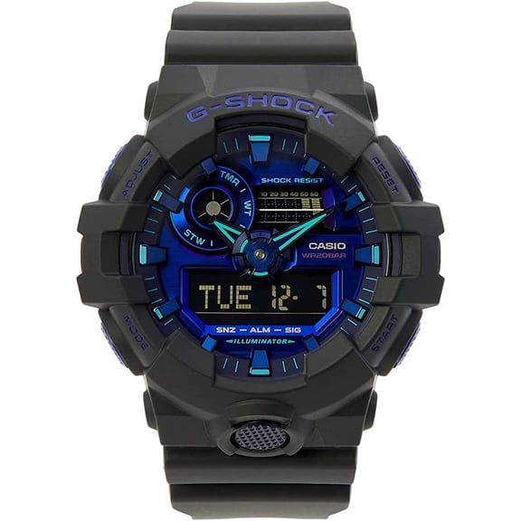 Casio GA700VB-1A Men's G-Shock Black Resin Strap Ana Digi Watch
