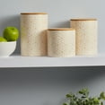 thumbnail image 1 of Home Basics 3-Piece Cubix Ceramic Canister Set with Bamboo Top, 1 of 1