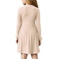 thumbnail image 2 of Auburet Girls Long Sleeve Dress Flounces Cuff Design Vertical Stripes Dress, 2 of 3