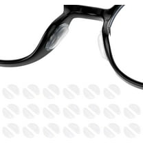 RUseeN Eyeglass Nose Pads, Soft Silicone Anti-Slip Adhesive Air Chamber Glasses Nose Pads, 3.5mm Heighten Nose Pads for Plastic Frames, 20 Pairs (Clear)