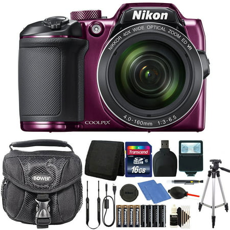 Nikon Coolpix B500 16MP Digital Camera with Extra Batteries + Accessories