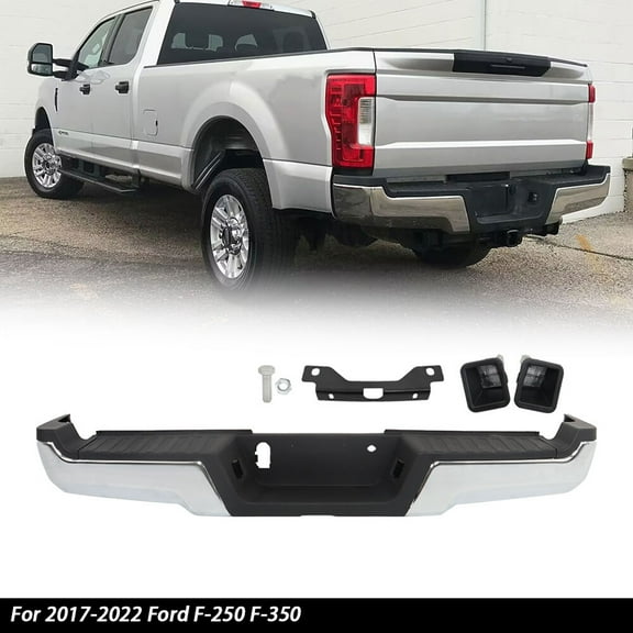 For 2017-2022 Ford F-250 F-350 Super Duty Chrome Rear Step Bumper Assembly