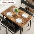 thumbnail image 4 of Dining Table Set for 4, Kitchen Table and Chairs for 4 with Upholstered Chairs, 5 Piece Dining Table Set - Solid Metal Frame & MDF Table Board, Breakfast Nook Table Set for Kitchen Dining Room, 4 of 9