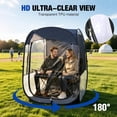 thumbnail image 2 of Sports Tent Pop Up Pod, 2 Person Portable Weather Tents Sports Pod for Cold Day, Waterproof Windproof Rain Pod, Instant Shelter for Soccer, Baseball, Fishing, 2 of 9