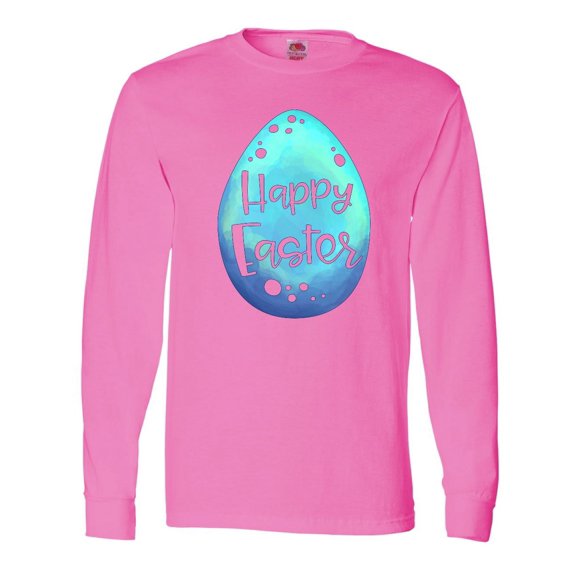 Inktastic Happy Easter Blue Easter Egg Long Sleeve T-Shirt