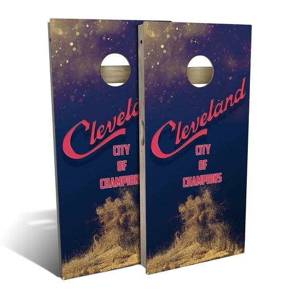 Skip's Garage | Cleveland City Champs Cornhole Board Set | Includes Boards & Bags | Choose Your Size & Accessories
