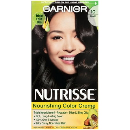 2 Pack - Garnier Nutrisse Haircolor Creme, Black [10] 1