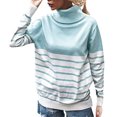 thumbnail image 2 of Pntutb suéter a rayas de cuello alto de otoño e invierno para mujer Pntutb Pntutb-2294, 2 of 9