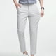 thumbnail image 4 of Pantalones de hombre de color liso rectos con bolsillos laterales y botones, 4 of 5