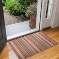 thumbnail image 2 of Brown Geometric Striped Pattern Door Rugs,Washable Non Slip Door Mats Indoor,Decorative Door Mats,Entry Mat Indoor for Entrance,Bedroom,Kitchen,Bathroom,17"x30", 2 of 6