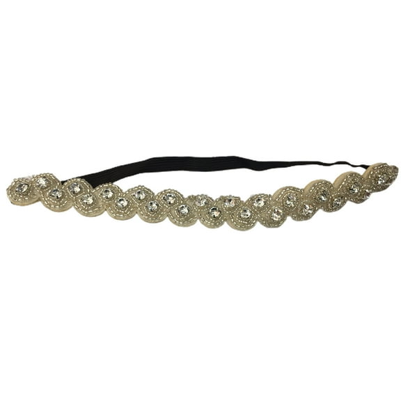 GROFRY Beautiful Elastic Headband Exquisite Craftsmanship Headpiece Bohemian Rhinestone Beaded Women Headband Hair Accessories