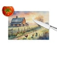 thumbnail image 4 of Carolines Treasures DAC7691LCB 15 x 12 in. Chicken Farmyard Sunrise Glass Cutting Board, 4 of 5