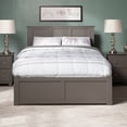 thumbnail image 3 of AFI Madison King Solid Wood Platform Bed with Footboard & Storage Drawers, Grey, 3 of 10