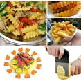 thumbnail image 4 of ® Set Of 2 Corrugated Knife And Onion Cutter, Stainless Steel Mandoline, Potato Chips, Potato Cutter, French Fries Cutter For Fruit Vegetable Salad, 4 of 5