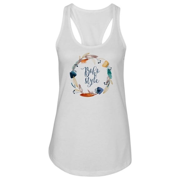 Boho Wreath Racerback Tank Women -Image by Shutterstock, Female x-Small