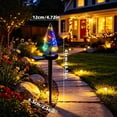 thumbnail image 3 of Fmbmuo Home Decor Outdoor Solar Powered Mini Christmas Tree Lights LED Stake Lamp with 2 Modes Wall Decor,Multicolor, 3 of 5