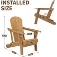 thumbnail image 6 of VINGLI Plastic Adirondack Chairs - Set of 2, Teak, 6 of 7
