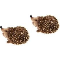 2 PCS Hedgehog Statue Balls Art Toy Outdoor Ornaments Decoration Child Brown