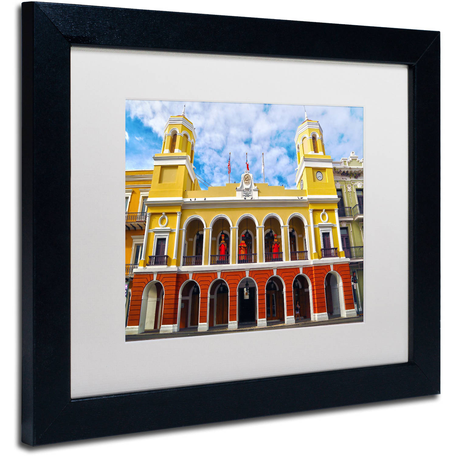 Trademark Fine Art "Alcaldia de San Juan" Canvas Art by CATeyes, White Matte, Black Frame