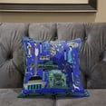 thumbnail image 5 of Amrita Sen Designs CAPL990BrCDS-ZP-26x26 26 x 26 in. City Palace Broadcloth Indoor & Outdoor Zippered Pillow - Blue, Green & Black, 5 of 5