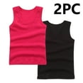 thumbnail image 2 of ZACPNCV 2 Pcs Girls Dance Tank Top Racerback Crop Tank Top Sleeveless Dance Top for Ballet Gymnastics Dancewear Black 9-10 Years, 2 of 4