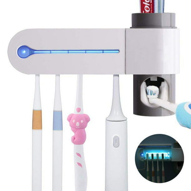 UV Light Toothbrush Dispenser Sterilizer Ultraviolet Family Toothbrush Sanitizer Sterilizer Cleaner + 5 Toothbrush Holder Sterilizer Wall Mounted with AC Adapter - Walmart.com