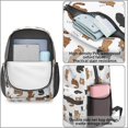 thumbnail image 4 of Multicolor Cat White Pattern 17" Waterproof Oxford School Backpacks for Teens, S-Shape Padded Straps, for School, Travel, Hiking, Camping, 4 of 5