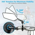 thumbnail image 3 of Bike Rear View Mirror Reflector Adjustable Rotatable Handlebar Mirror Clear Rearview Electric Scooter Cycling Bicycle Accessorie, 3 of 16
